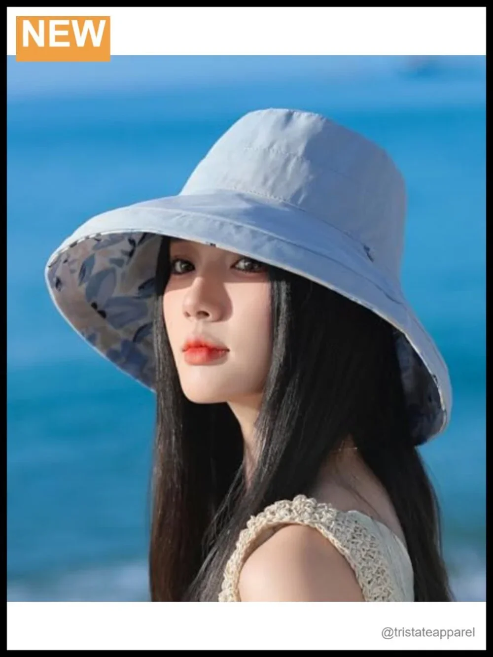 Women's Reversible Cotton Sun Hat Wide Brim UPF 50+ Packable Bucket Hat